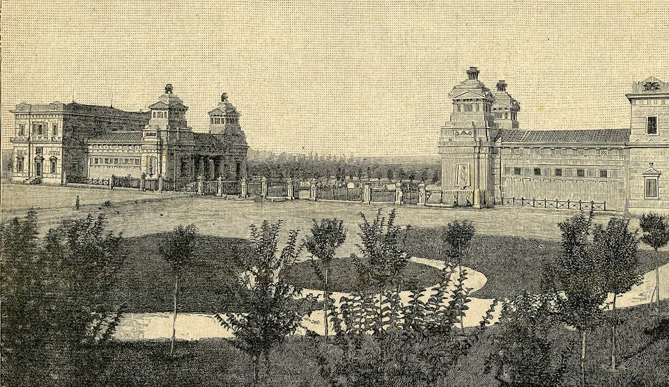 Nuovo cimitero di Milano presso Musocco, (prospetto generale).